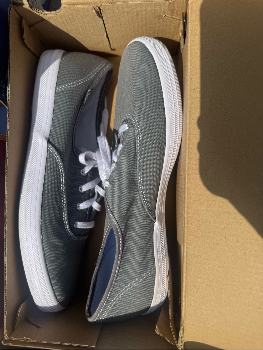 Keds Women's Gray Canvas Lace-Up Sneakers